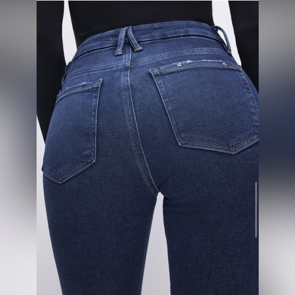 Good American High Rise Dark Blue Jeans - Picture 5 of 14